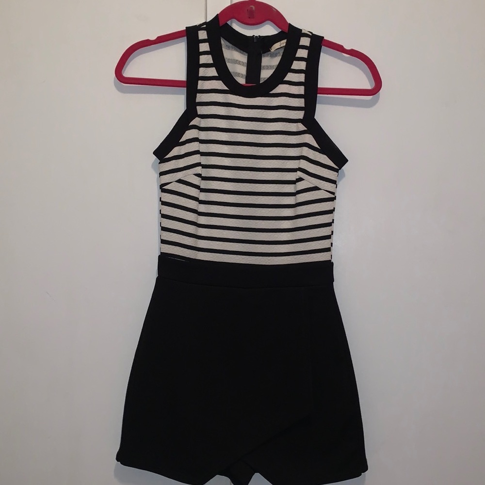 Black and white romper